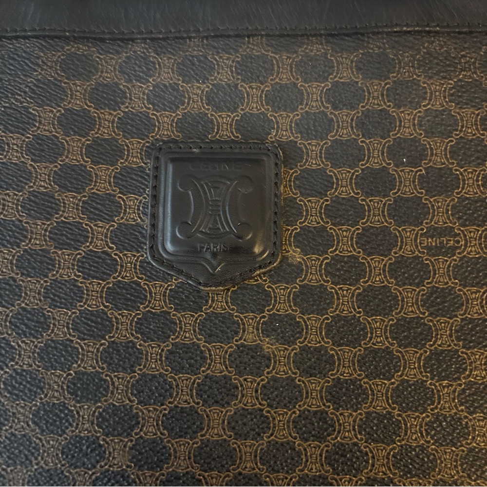 Celine Black and Brown Monogram Bag - Picture 3 of 10